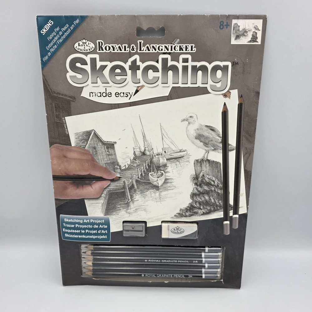 New Royal & Langnickel Sketching‎ Made Easy Kit SKBN5 Fishing Pier